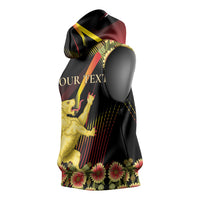 Personalized Belgium National Day Sleeveless Hoodie Rampant Lion Gaillardia Heritage Pride