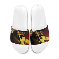 Belgium National Day Slide Sandals Rampant Lion Gaillardia Heritage Pride