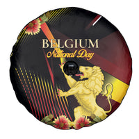 Belgium National Day Spare Tire Cover Rampant Lion Gaillardia Heritage Pride