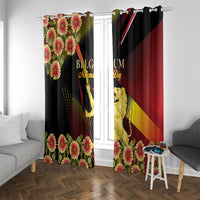 Belgium National Day Window Curtain Rampant Lion Gaillardia Heritage Pride