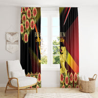 Belgium National Day Window Curtain Rampant Lion Gaillardia Heritage Pride