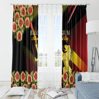 Belgium National Day Window Curtain Rampant Lion Gaillardia Heritage Pride