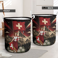 Switzerland National Day Laundry Basket Helvetia Alps Heritage Pride