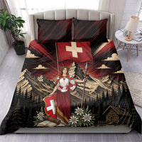 Switzerland National Day Bedding Set Helvetia Alps Heritage Pride