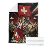 Switzerland National Day Blanket Helvetia Alps Heritage Pride