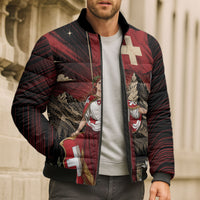 Switzerland National Day Bomber Puffer Jacket Helvetia Alps Heritage Pride
