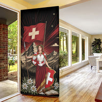 Switzerland National Day Door Cover Helvetia Alps Heritage Pride