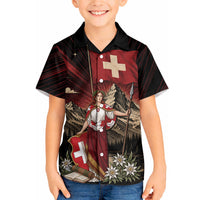 Switzerland National Day Hawaiian Shirt Helvetia Alps Heritage Pride
