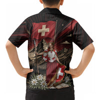 Switzerland National Day Hawaiian Shirt Helvetia Alps Heritage Pride