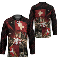Switzerland National Day Hockey Jersey Helvetia Alps Heritage Pride