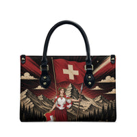 Switzerland National Day Leather Bag Helvetia Alps Heritage Pride