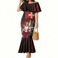 Switzerland National Day Mermaid Dress Helvetia Alps Heritage Pride