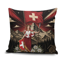 Switzerland National Day Pillow Cover Helvetia Alps Heritage Pride