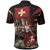 Switzerland National Day Polo Shirt Helvetia Alps Heritage Pride
