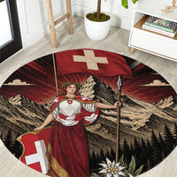 Switzerland National Day Round Carpet Helvetia Alps Heritage Pride