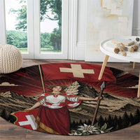 Switzerland National Day Round Carpet Helvetia Alps Heritage Pride