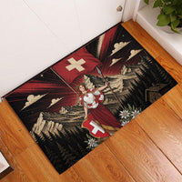 Switzerland National Day Rubber Doormat Helvetia Alps Heritage Pride