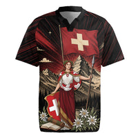 Switzerland National Day Rugby Jersey Helvetia Alps Heritage Pride