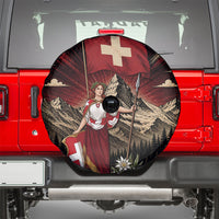 Switzerland National Day Spare Tire Cover Helvetia Alps Heritage Pride