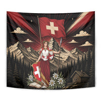 Switzerland National Day Tapestry Helvetia Alps Heritage Pride