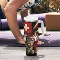 Switzerland National Day Tumbler With Handle Helvetia Alps Heritage Pride
