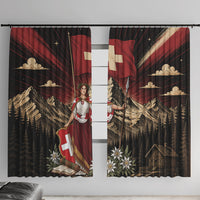 Switzerland National Day Window Curtain Helvetia Alps Heritage Pride