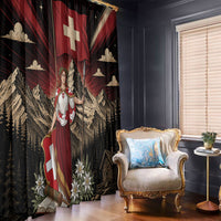 Switzerland National Day Window Curtain Helvetia Alps Heritage Pride