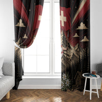 Switzerland National Day Window Curtain Helvetia Alps Heritage Pride