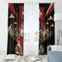 Switzerland National Day Window Curtain Helvetia Alps Heritage Pride