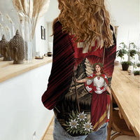 Switzerland National Day Women Casual Shirt Helvetia Alps Heritage Pride