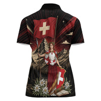 Switzerland National Day Women Polo Shirt Helvetia Alps Heritage Pride