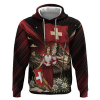 Switzerland National Day Zip Hoodie Helvetia Alps Heritage Pride