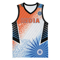 Custom India Cricket Basketball Jersey Men In Blue Ashoka Chakra Pride