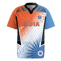 Custom India Cricket Rugby Jersey Men In Blue Ashoka Chakra Pride