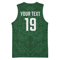Custom Pakistan Cricket Basketball Jersey Shaheens Crescent Star Spirit