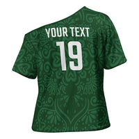 Custom Pakistan Cricket Cross Shoulder Shirt Shaheens Crescent Star Spirit