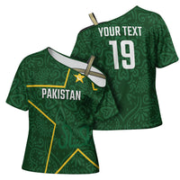 Custom Pakistan Cricket Cross Shoulder Shirt Shaheens Crescent Star Spirit