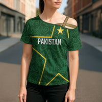 Custom Pakistan Cricket Cross Shoulder Shirt Shaheens Crescent Star Spirit