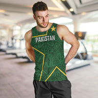 Custom Pakistan Cricket Men Tank Top Shaheens Crescent Star Spirit