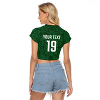Custom Pakistan Cricket Raglan Cropped T Shirt Shaheens Crescent Star Spirit