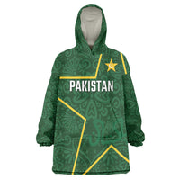 Custom Pakistan Cricket Wearable Blanket Hoodie Shaheens Crescent Star Spirit