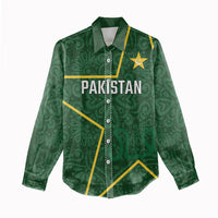 Custom Pakistan Cricket Women Casual Shirt Shaheens Crescent Star Spirit
