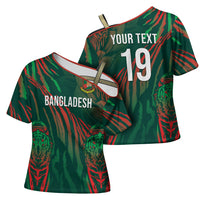 Custom Bangladesh Cricket Cross Shoulder Shirt Royal Bengal Tiger Spirit