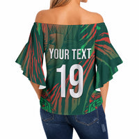Custom Bangladesh Cricket Off Shoulder Wrap Waist Top Royal Bengal Tiger Spirit