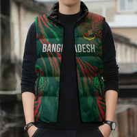 Custom Bangladesh Cricket Sleeveless Puffer Jacket Royal Bengal Tiger Spirit