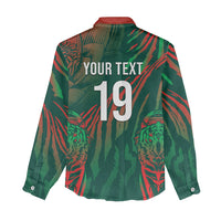 Custom Bangladesh Cricket Women Casual Shirt Royal Bengal Tiger Spirit