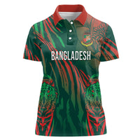 Custom Bangladesh Cricket Women Polo Shirt Royal Bengal Tiger Spirit