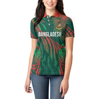 Custom Bangladesh Cricket Women Polo Shirt Royal Bengal Tiger Spirit