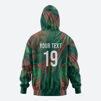 Custom Bangladesh Cricket Zip Hoodie Royal Bengal Tiger Spirit