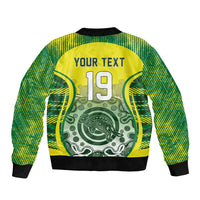 Custom Australia Cricket Bomber Jacket Aboriginal Kangaroo Southern Cross